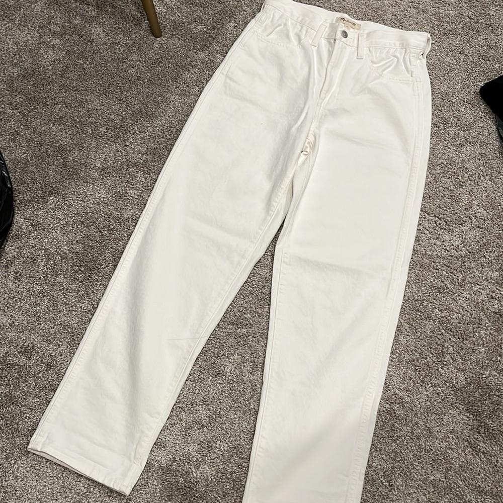 Madewell white denim jeans